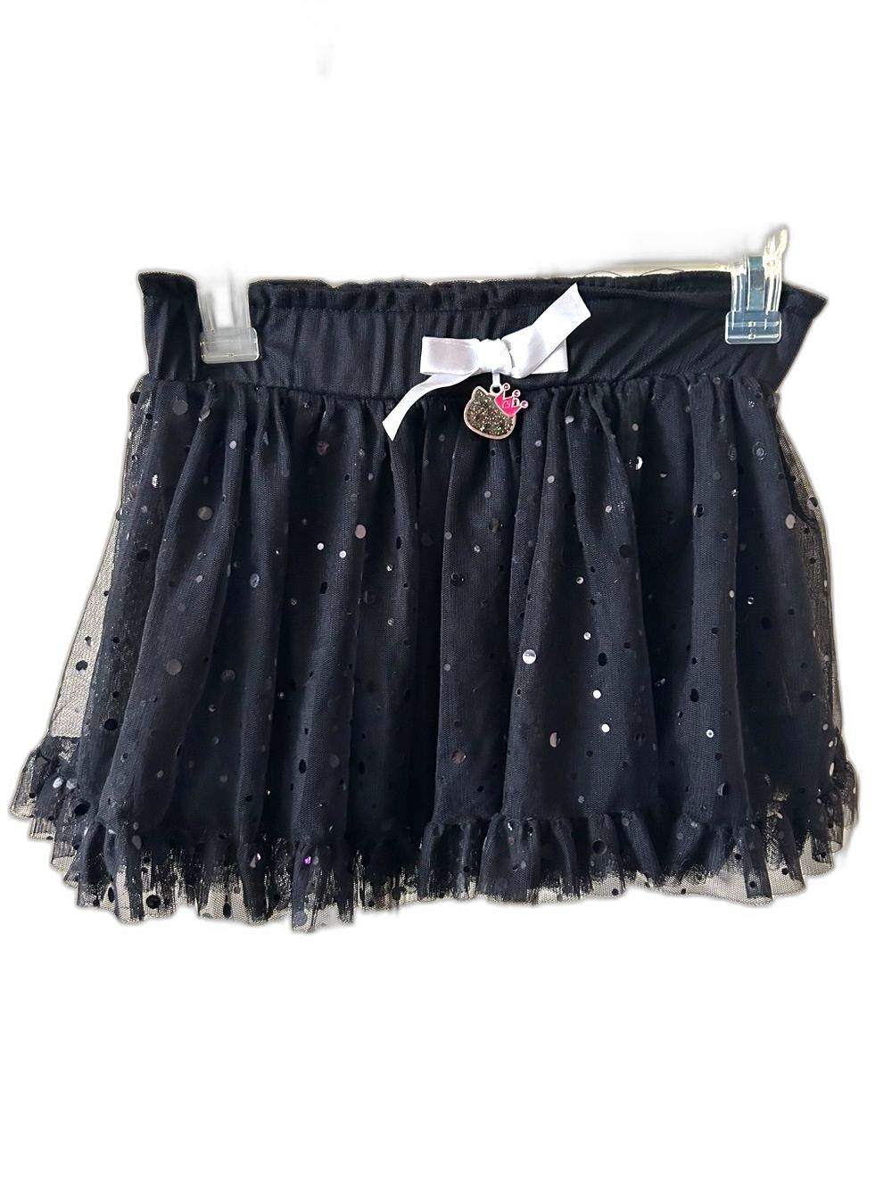 Sanrio Hello Kitty Black Sequin Tulle Skirt - Size 6X